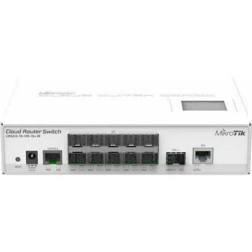 Коммутатор MikroTik Cloud Router Switch 212-1G-10S-1S+IN (CRS212-1G-10S-1S+IN) Коммутатор MikroTik Cloud Router Switch 212-1G-10S-1S+IN (CRS212-1G-10S-1S+IN)