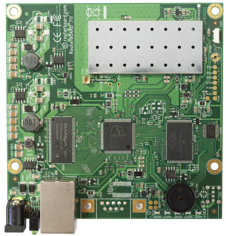 Маршрутизаторная плата Mikrotik RB711A-5Hn-M 1xFast Ethernet, Wi-Fi, 64MB RAM Маршрутизаторная плата Mikrotik RB711A-5Hn-M 1xFast Ethernet, Wi-Fi, 64MB RAM