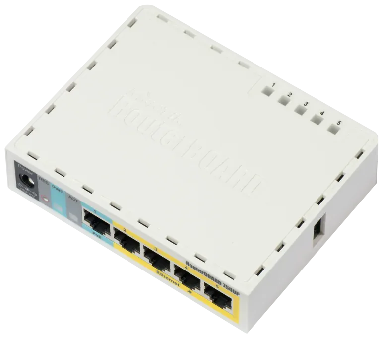 Маршрутизатор Mikrotik RB750UP 5xFast Ethernet, AR7241, 32 MB RAM Маршрутизатор Mikrotik RB750UP 5xFast Ethernet, AR7241, 32 MB RAM