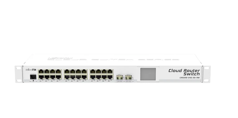 Коммутатор Mikrotik CRS226-24G-2S+RM 24xGigabit Ethernet, 2xSFP+, QCA8519 Коммутатор Mikrotik CRS226-24G-2S+RM 24xGigabit Ethernet, 2xSFP+, QCA8519