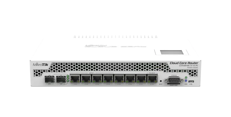 Маршрутизатор Mikrotik CCR1009-8G-1S-1S+PC 8xGigabit Ethernet, 1xSFP+, 1xSFP Маршрутизатор Mikrotik CCR1009-8G-1S-1S+PC 8xGigabit Ethernet, 1xSFP+, 1xSFP