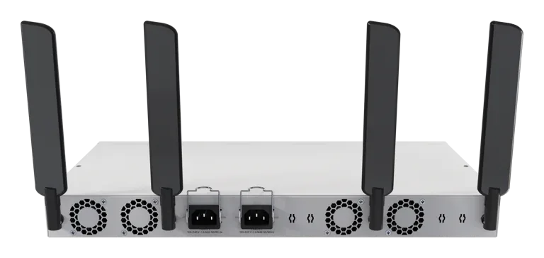 Коммутатор с Wi-Fi Mikrotik CRS418-8P-8G-2S+5axQ2axQ-RM 17xGigabit Ethernet, 2xSFP+, Wi-Fi 6 Коммутатор с Wi-Fi Mikrotik CRS418-8P-8G-2S+5axQ2axQ-RM 17xGigabit Ethernet, 2xSFP+, Wi-Fi 6